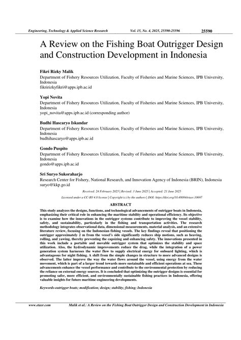 A Review on the Fishing Boat Outrigger Design and Construction ... - wintechmobiles.com