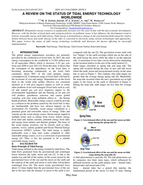 A REVIEW ON THE STATUS OF TIDAL ENERGY TECHNOLOGY WORLDWIDE …