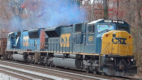 A Rare Event! - CSX EMD SD80MAC Racing SD70ACe