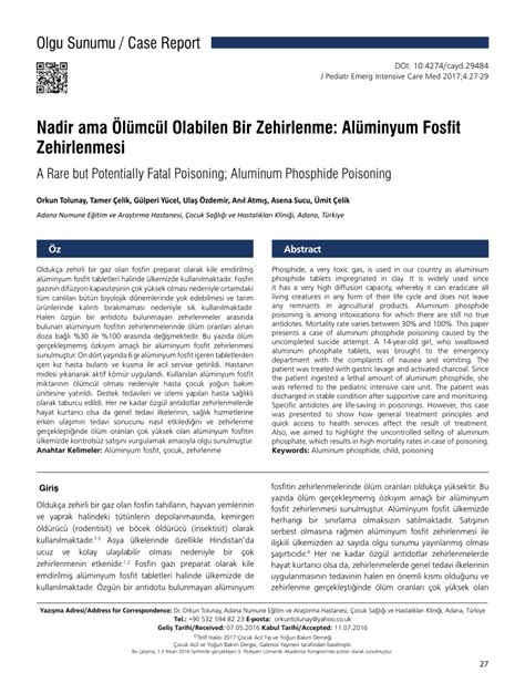 A Rare but Potentially Fatal Poisoning; Aluminum Phosphide. 