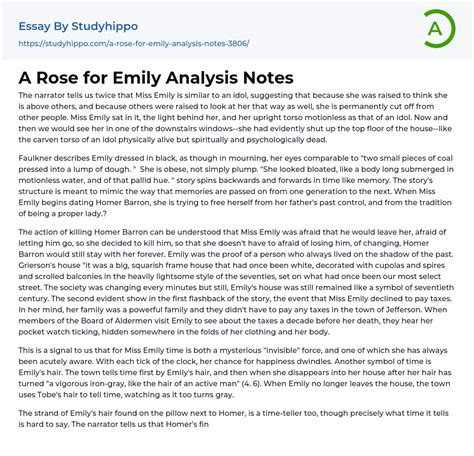 A Rose for Emily Written Report