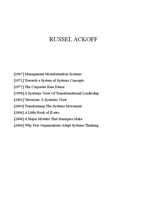 A Russell Ackoff Collection