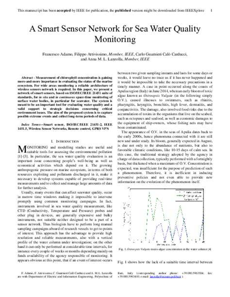 A Smart Sensor Network for Sea Water Quality Monitoring - raincitystudios.com
