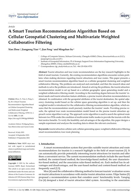 A Smart Tourism Recommendation Algorithm Based on Cellular Geospatial ... - wintechmobiles.com