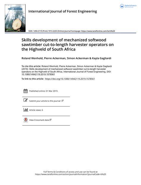 A South African softwood sawtimber supply chain case study - raincitystudios.com