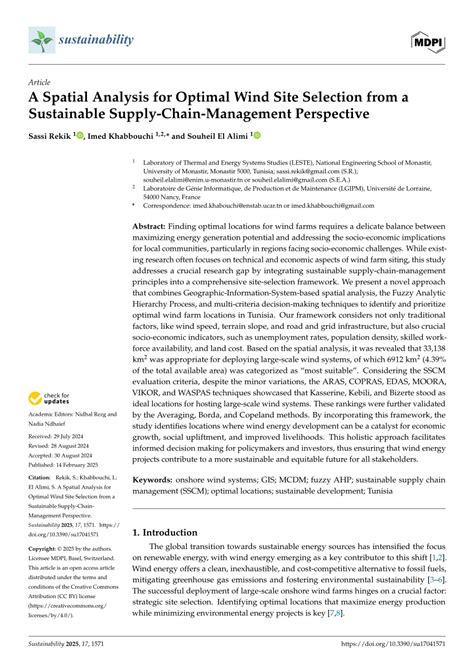 A Spatial Analysis for Optimal Wind Site Selection from a Sustainable ... - wintechmobiles.com