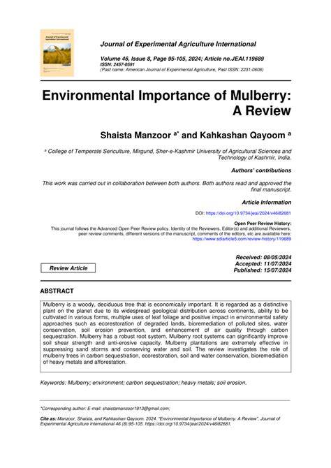 A Status Review on the Importance of Mulberry - MDPI - raincitystudios.com