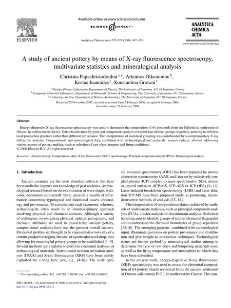 A study of ancient pottery by means of X-ray ... - ScienceDirect - wintechmobiles.com