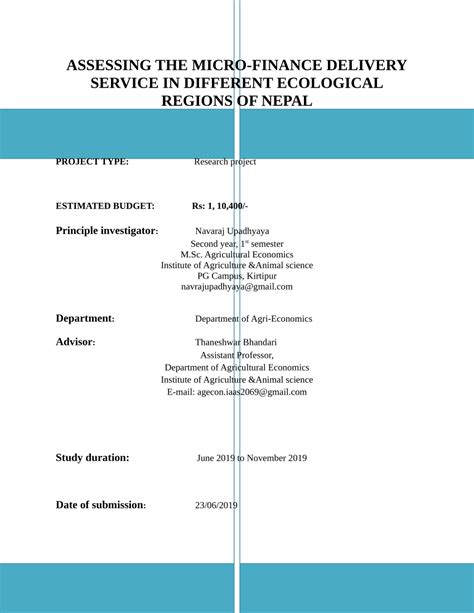 A STUDY OF MICRO FINANCE FACILITIES AND ANALYZING THE pdf