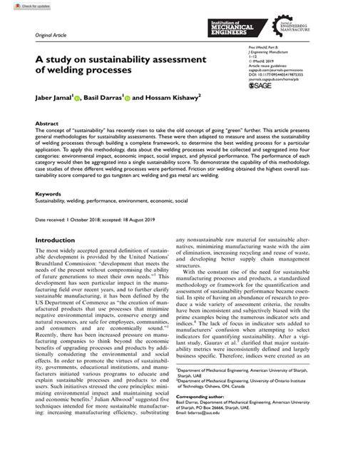 A study on sustainability assessment of welding processes - raincitystudios.com