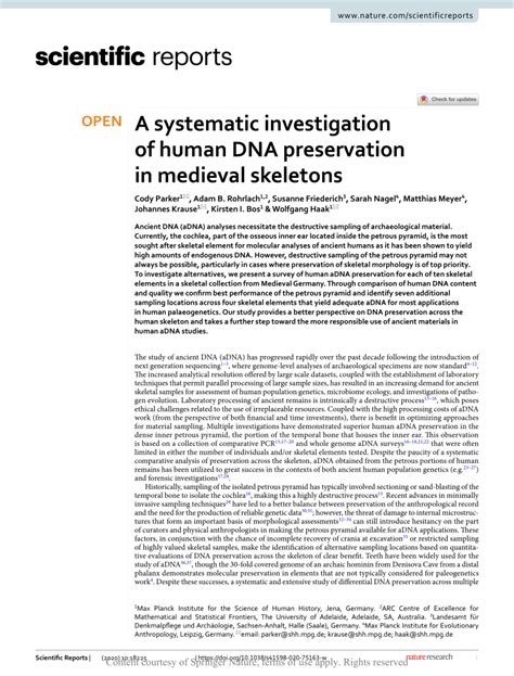 A systematic investigation of human DNA preservation in medieval ... - wintechmobiles.com