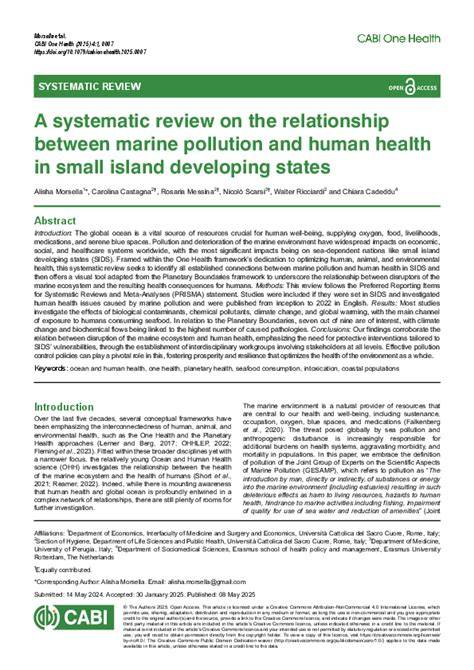 A systematic review on the relationship between marine pollution and ... - raincitystudios.com