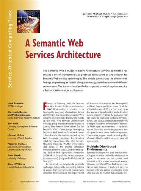 A Semantic Web Services Architecture