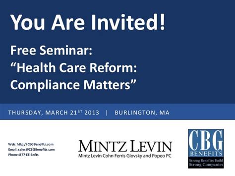 A Seminar on Healthcare Reform