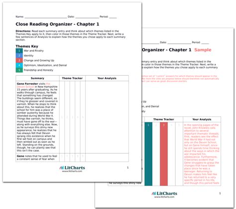 A Separate Peace Study Guide Literature Guide LitCharts