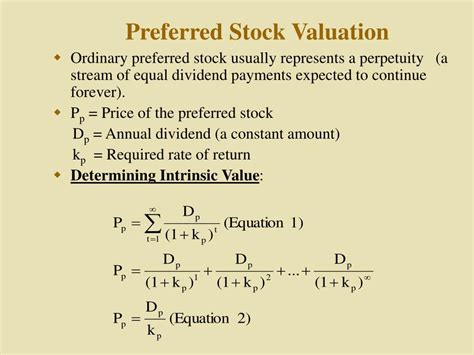 A Simple Algorithm for the Valuation of Preferred Stock