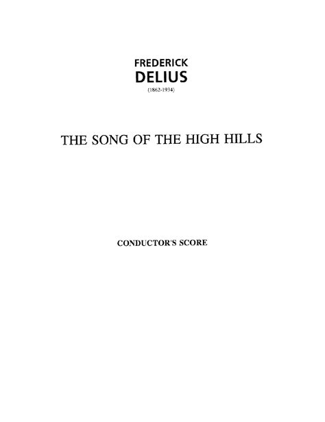 A Song of the High Hills - Wikipedia