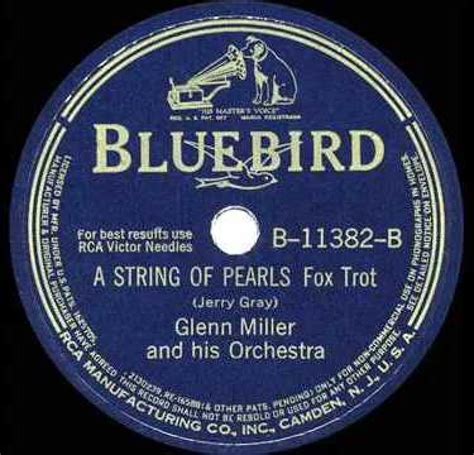 A String of Pearls : Glenn Miller. Instrumental chart for big band.