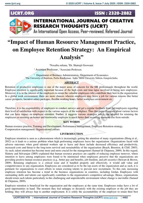 A Study on Impact of Human Resource Practices on Employee