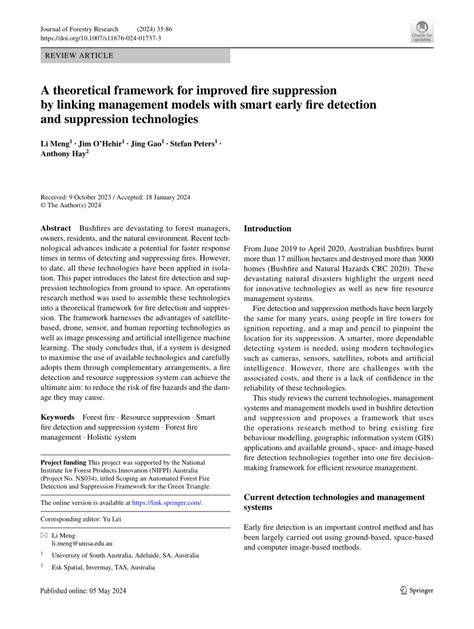A theoretical framework for improved fire suppression by linking ... - raincitystudios.com