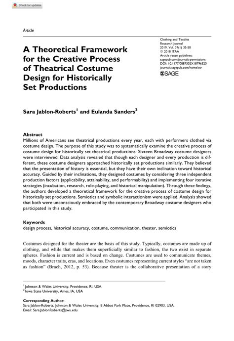 A Theoretical Framework for the Creative Process of Theatrical Costume ... - muktibox.com