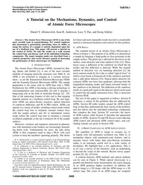 A Tutorial on the Mechanisms, Dynamics, and Control of Atomic Force ... - wintechmobiles.com