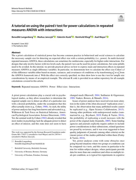 A tutorial on using the paired t test for power calculations in ... - wintechmobiles.com