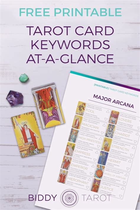 A Tarot Keyword Chart is an easy way to kick your reading skills up to the next level! When you