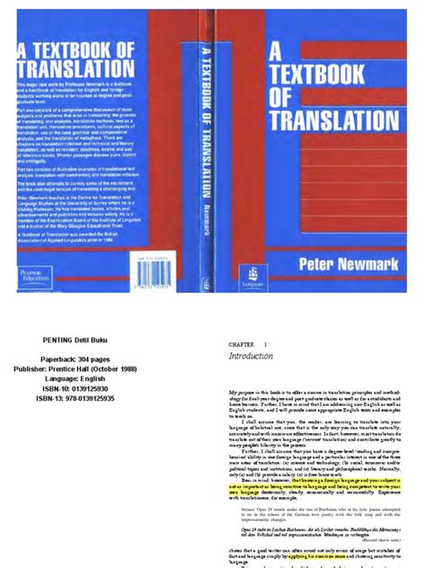 A Textbook of Translation by Peter Newmark doc