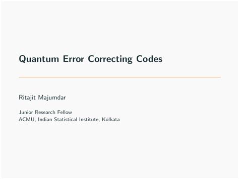 A Theory of Quantum Error Correcting Codes pdf