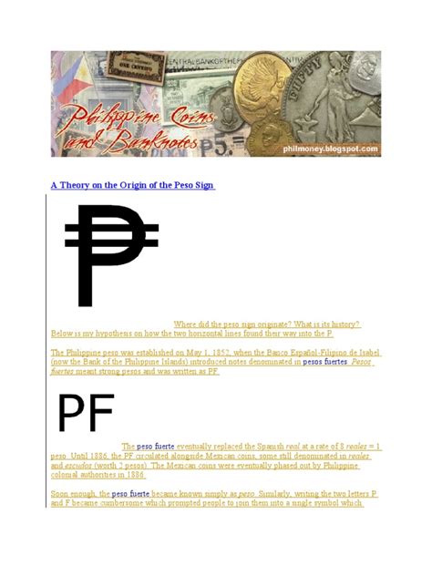 A Theory on the Origin of the Peso Sign