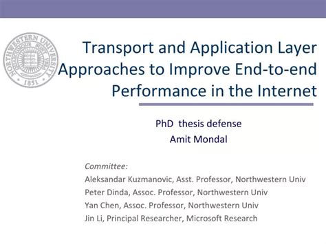 A Transport Layer Approach for Improving End To End Performance