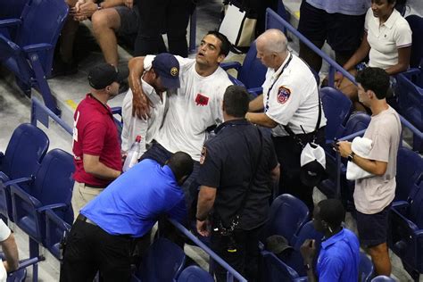 A US Open match was delayed when a spectator got medical attention during the first game