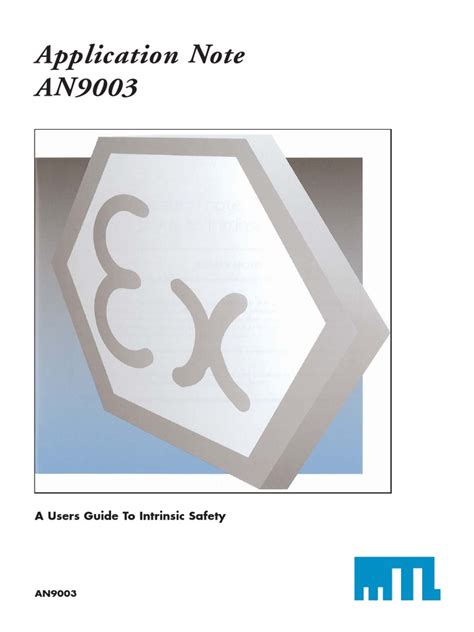 A Users Guide to Intrinsic Safety AN9003 Userw title=