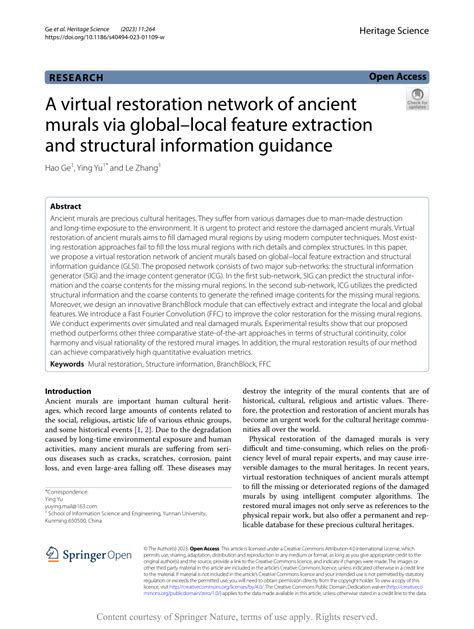 A virtual restoration network of ancient murals via … - muktibox.com