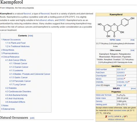 A Wikipedia page with example of a Chembox template. Download