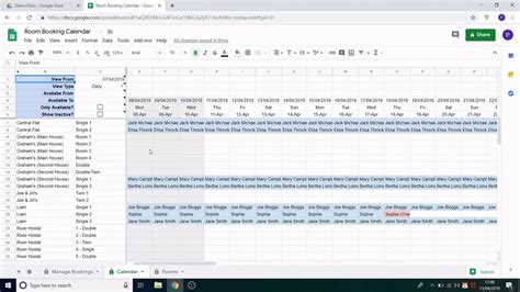 A Working Booking System In Google Sheets