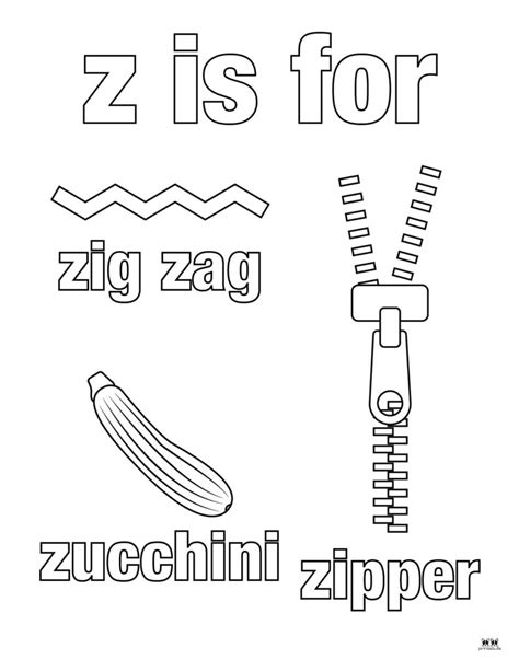 A Z Coloring Pages