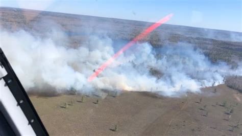 A big forest fire is burning in eastern Yarmouth County