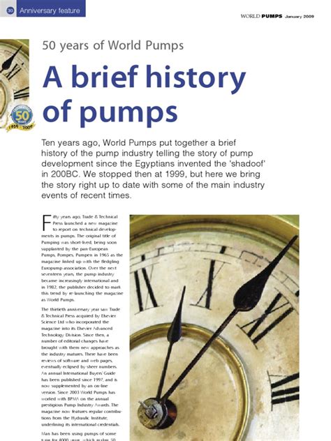 A brief history of pumps - World Pumps