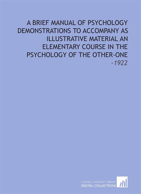 A brief manual of psychology demonstrations by max f meyer. - The education dissertation a guide for practitioner scholars.
