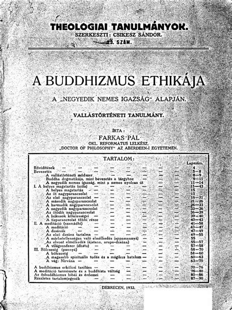 A buddhizmus etikaja 1932
