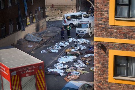 A building fire has killed at least 58 people, many homeless, in Johannesburg, authorities say
