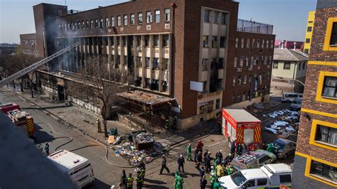 A building fire in Johannesburg kills at least 64 people, many of them homeless, authorities say