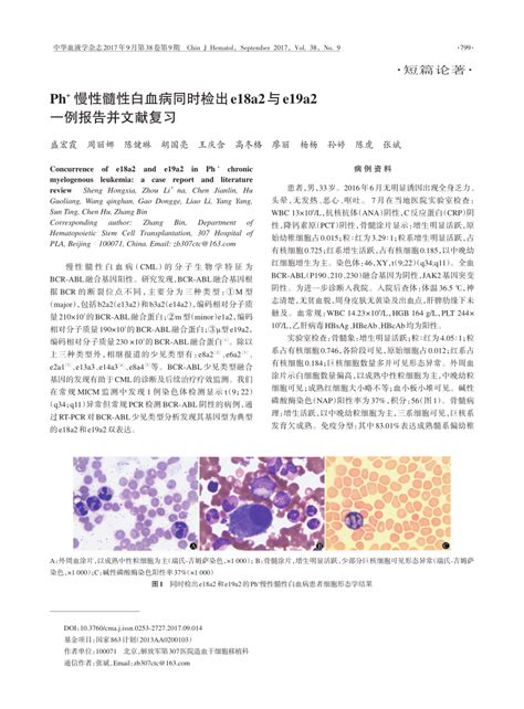 A case report and case review: Chronic myeloid leukemia (CML) …