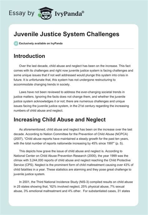 A challenge to juvenile justice docx