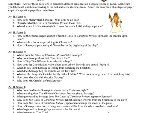 A christmas carol study guide free. - L' enfant et l'image au xix si ecle.