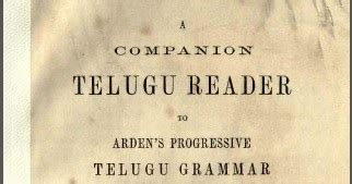 A companion to Progressive Telugu Grammar pdf