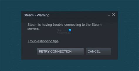 A connection to the steam vac servers could not be made. .  <a href=https://art-...