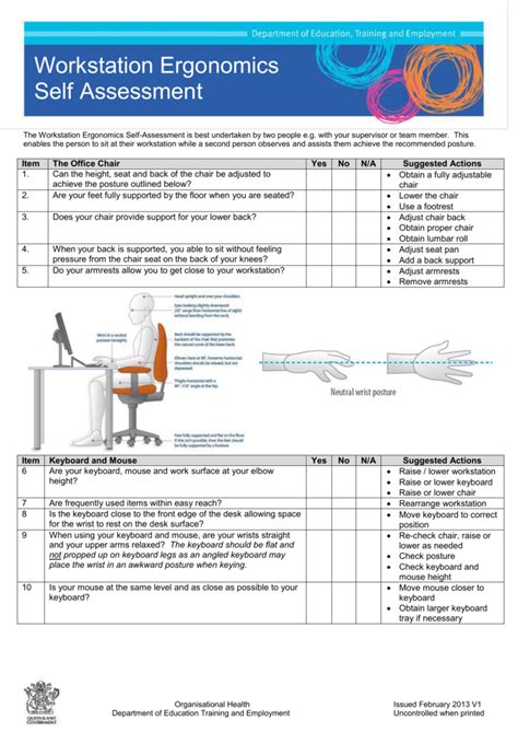 A corporate workplace model for ergonomic assessments pdf